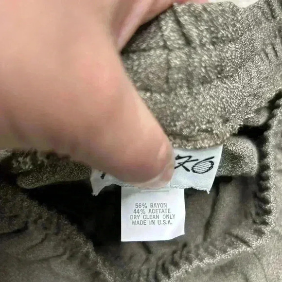 Yasuko Pants Taupe Color Elastic Waist Tapered Leg Sz M - Picture 6 of 9